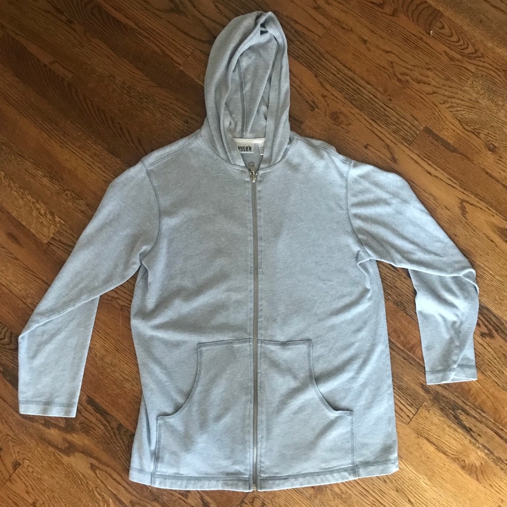 Chico’s Light Grey Zip-Up Hoodie